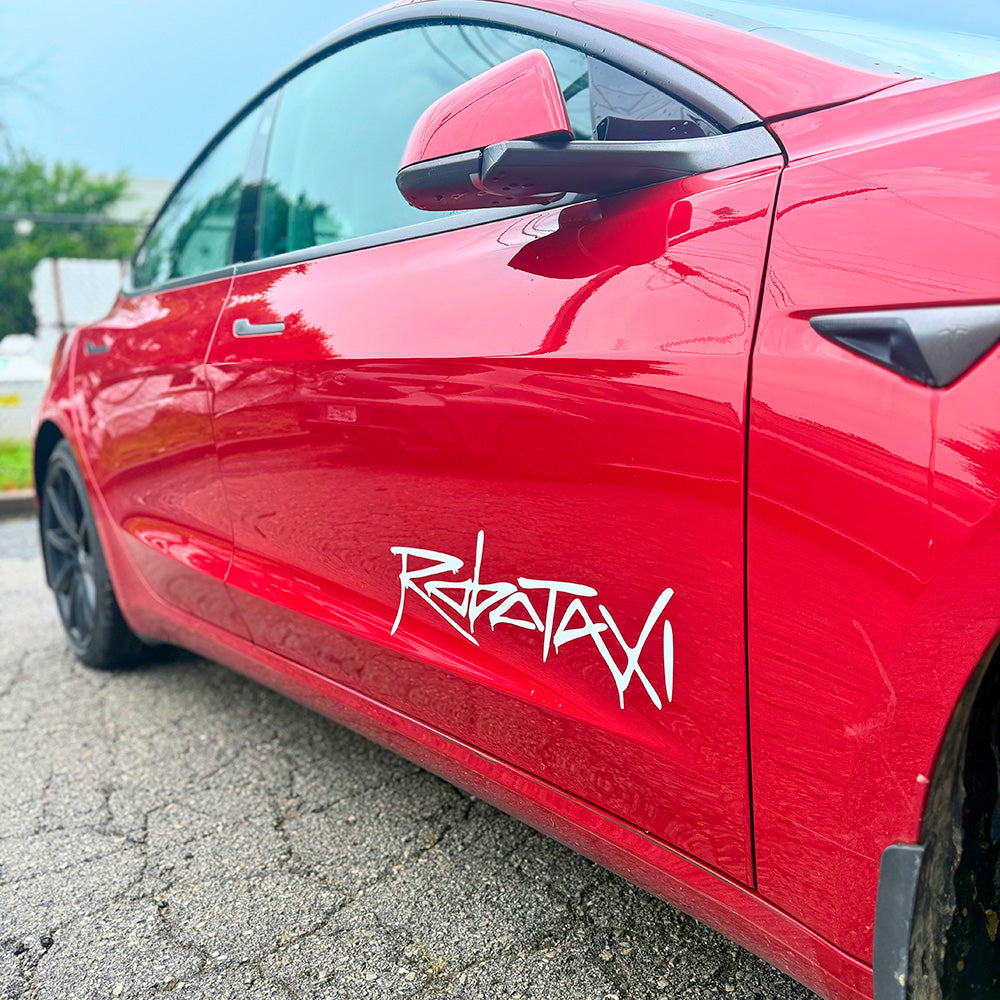 Robotaxi Sticker | Satin White
