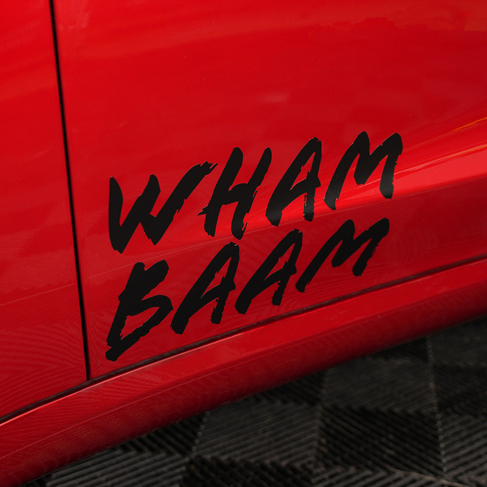 WHAM BAAM Sticker | Black