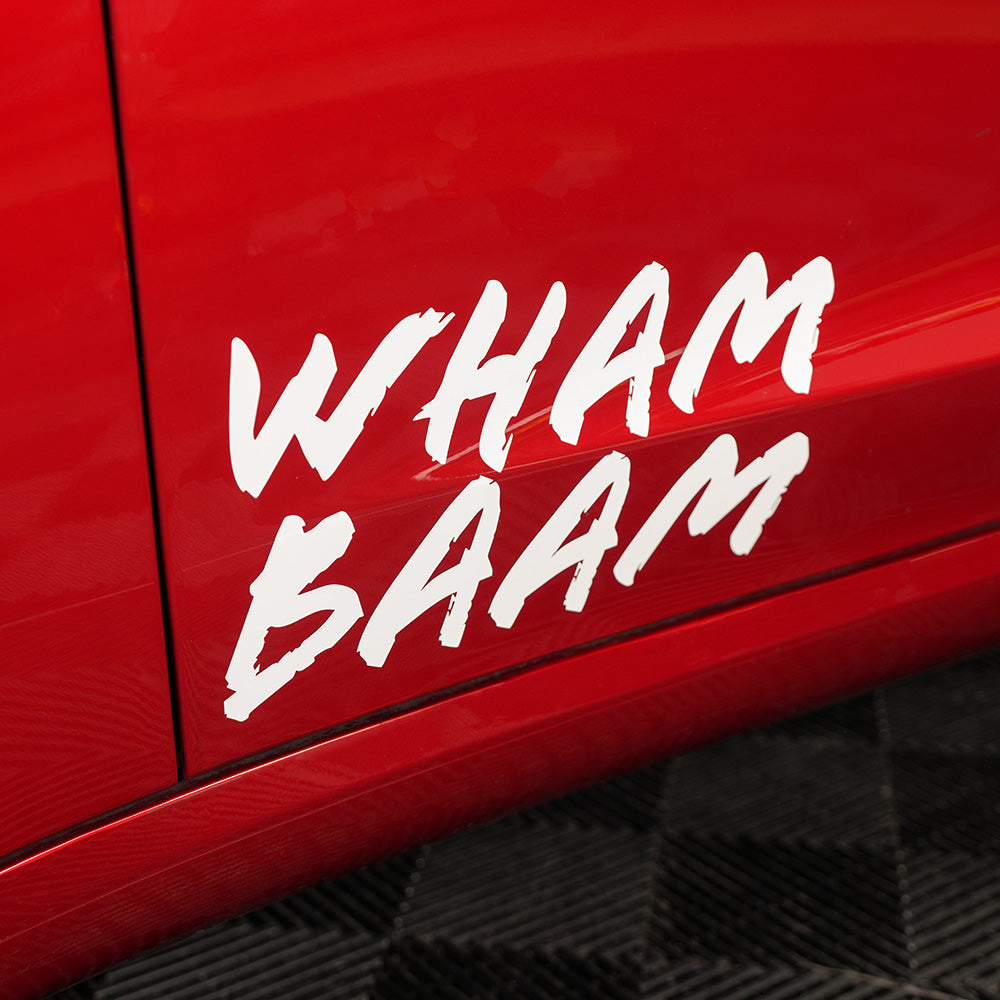WHAM BAAM Sticker | White