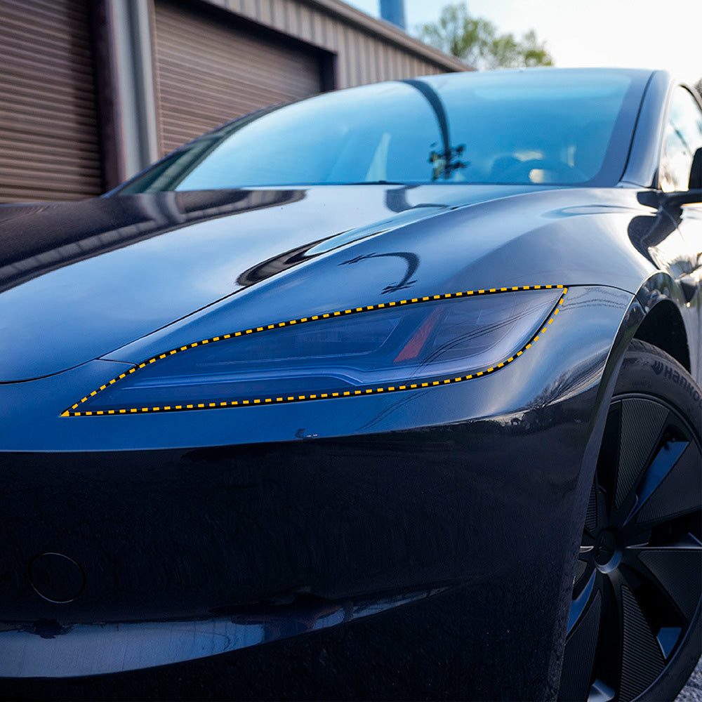 Tinted Headlight Protection - PPF Model 3 Highland Refresh