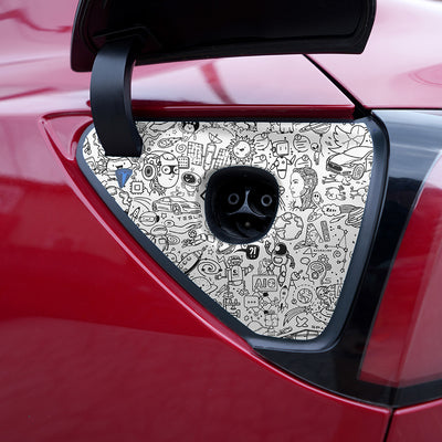 Charge Port Wrap for Model 3/Y | Tesla Doodles