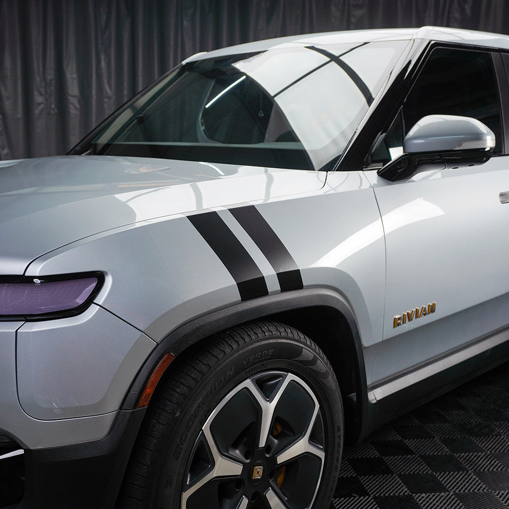 Front Double Side Stripes for R1T / R1S - Satin Black