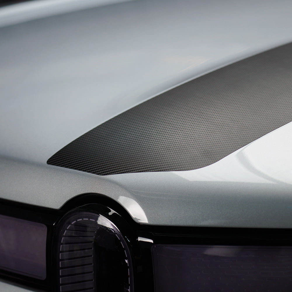 Hood Dual Stripes for R1T / R1S | Black Carbon Fiber