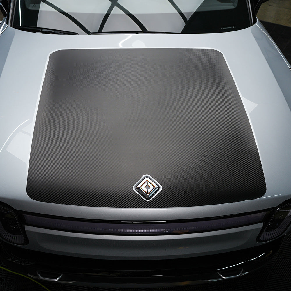 Hood Scoop Wrap for R1T / R1S | Black Carbon Fiber