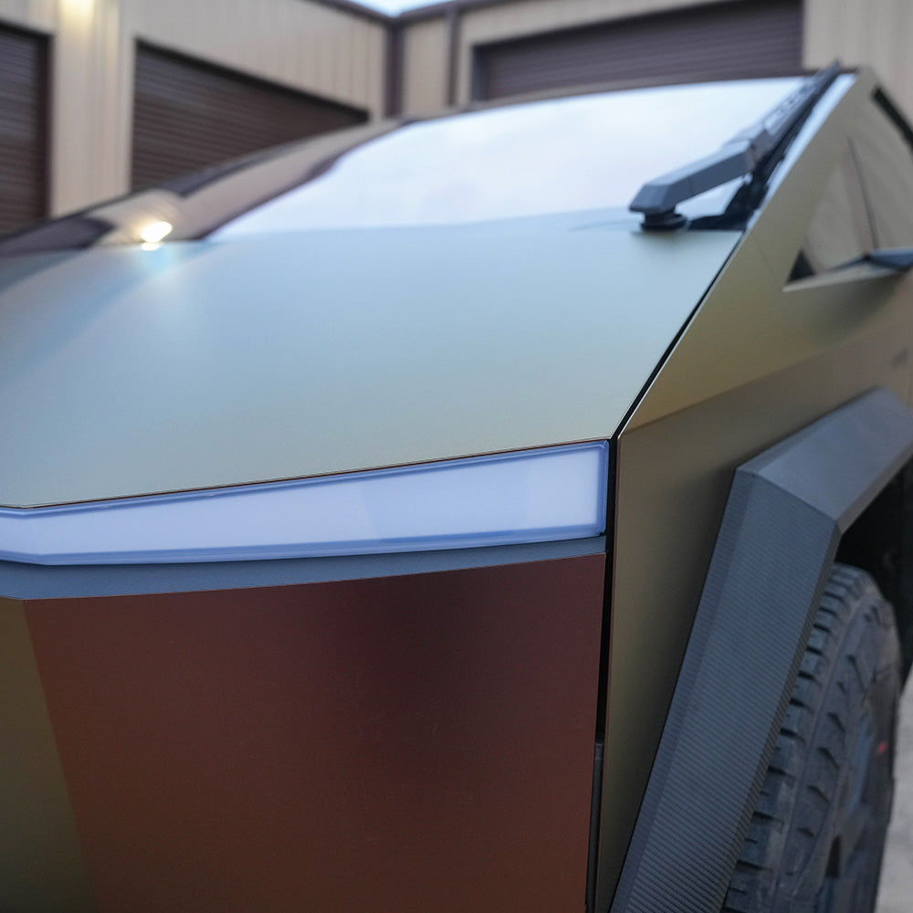 DIY Full Body Vinyl Wrap for Cybertruck - 3M Satin Flip Volcanic Flare