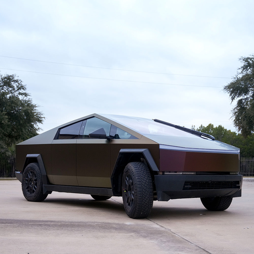 DIY Full Body Vinyl Wrap for Cybertruck - 3M Satin Flip Volcanic Flare