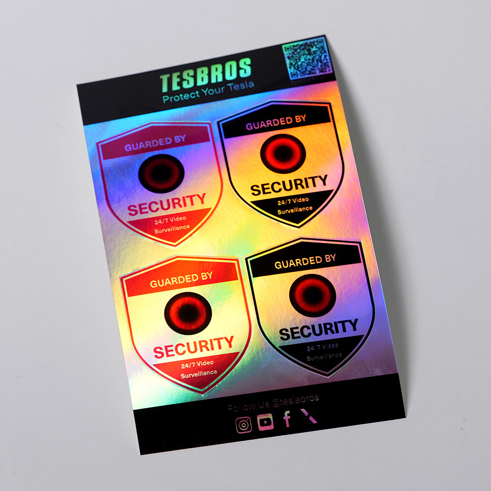 Sentry Mode Surveillance Sticker Set | Holographic