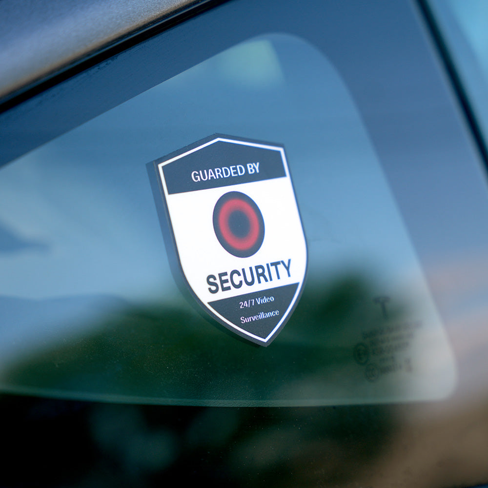 Sentry Mode Surveillance Sticker Set | White Background