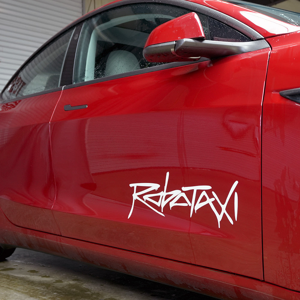 Robotaxi Sticker | Satin White
