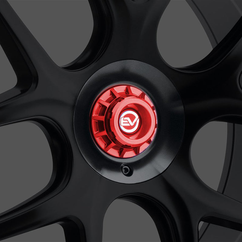 Center Lock-Design Center Caps for EVR "Roadster" Wheels | Red