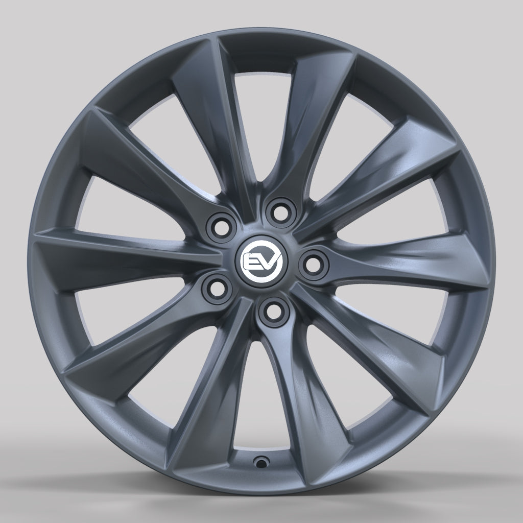 Turbine Style Wheel for Tesla Model 3 | Metallic Grey