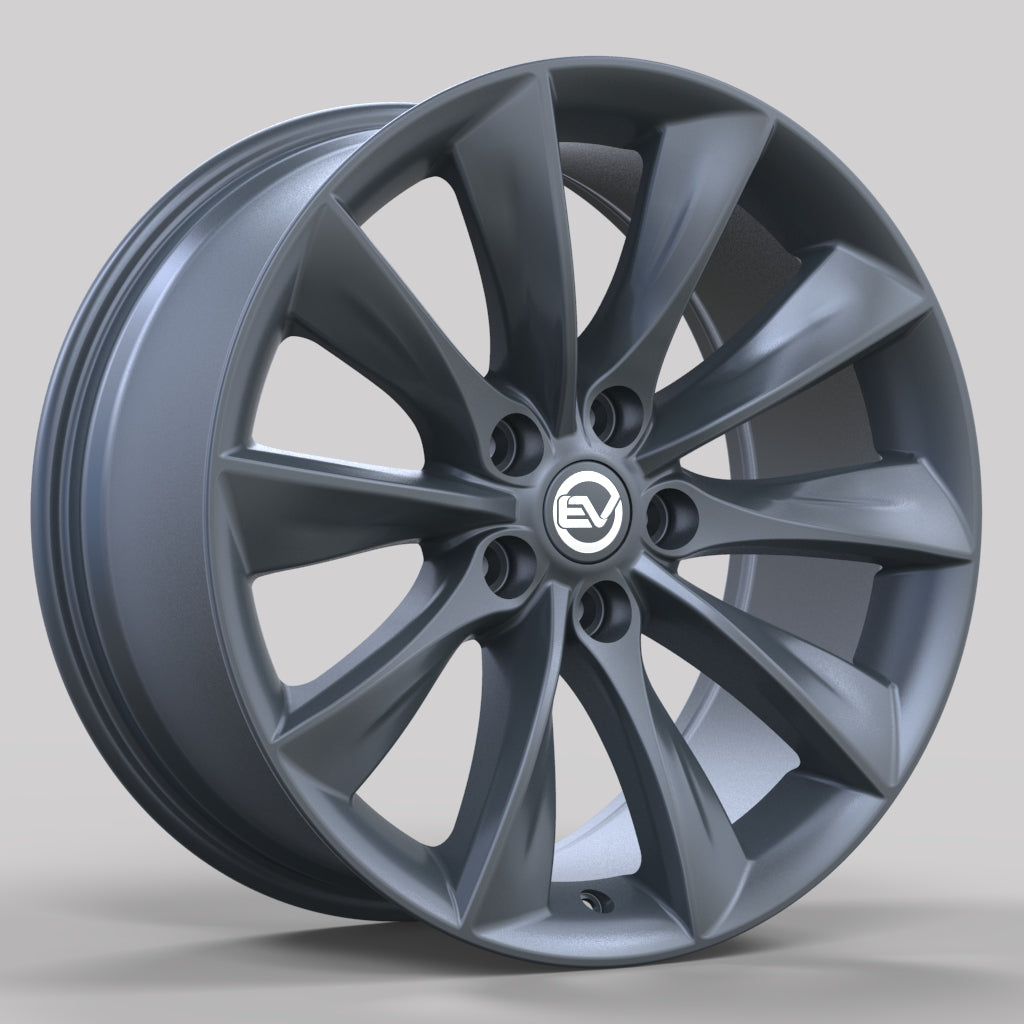 Turbine Style Wheel for Tesla Model 3 | Metallic Grey
