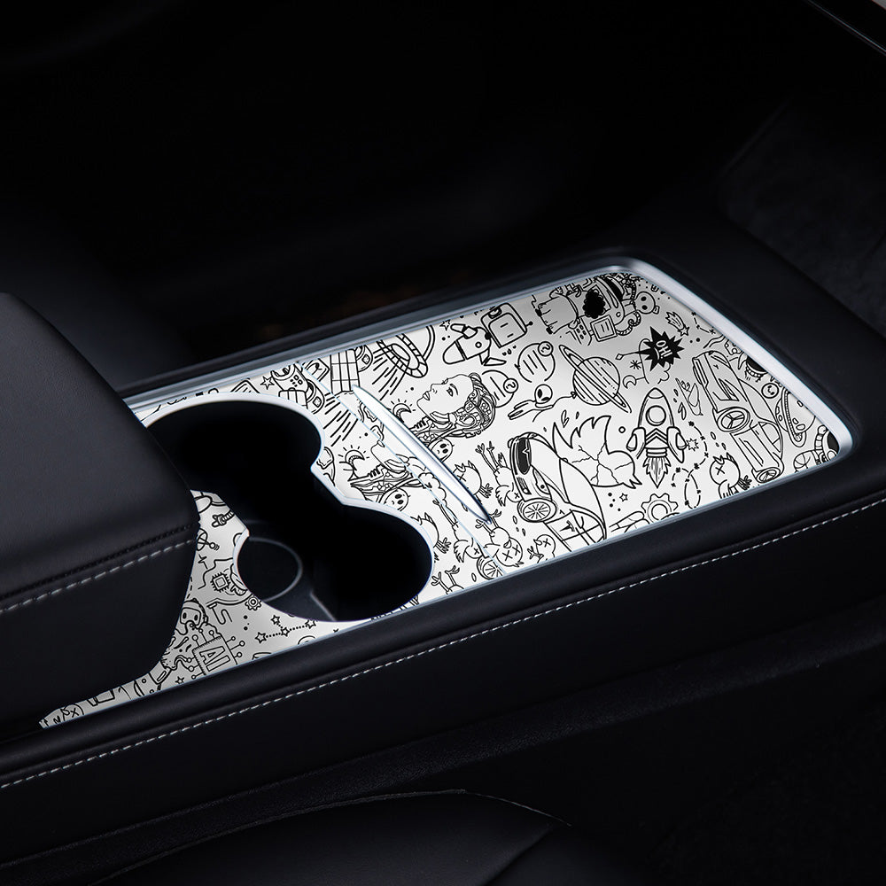 Limited Edition Center Console Wraps for Model 3/Y | Doodles