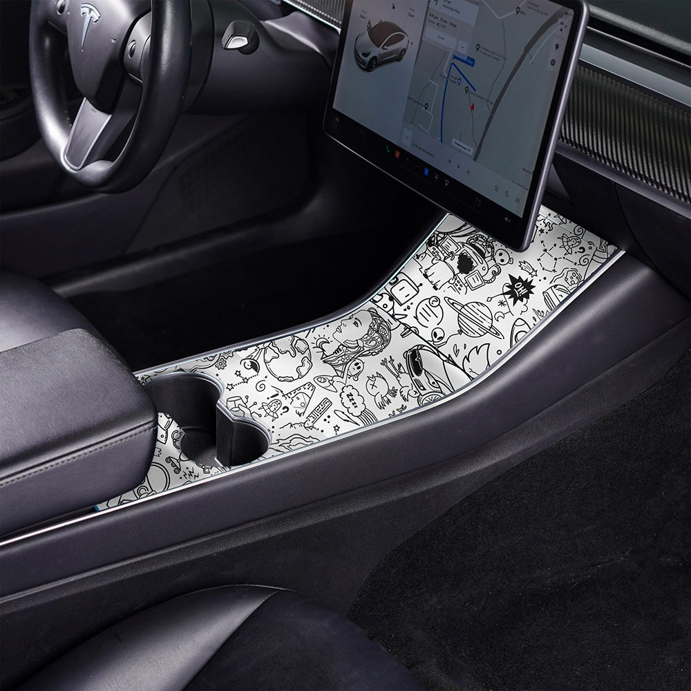 Limited Edition Center Console Wraps for Model 3/Y | Doodles