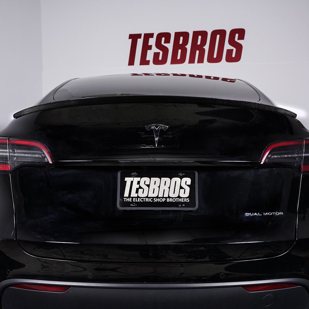 Carbon Fiber Rear Spoiler for Model Y -MFG-Y-SPLR-GLS- TESBROS