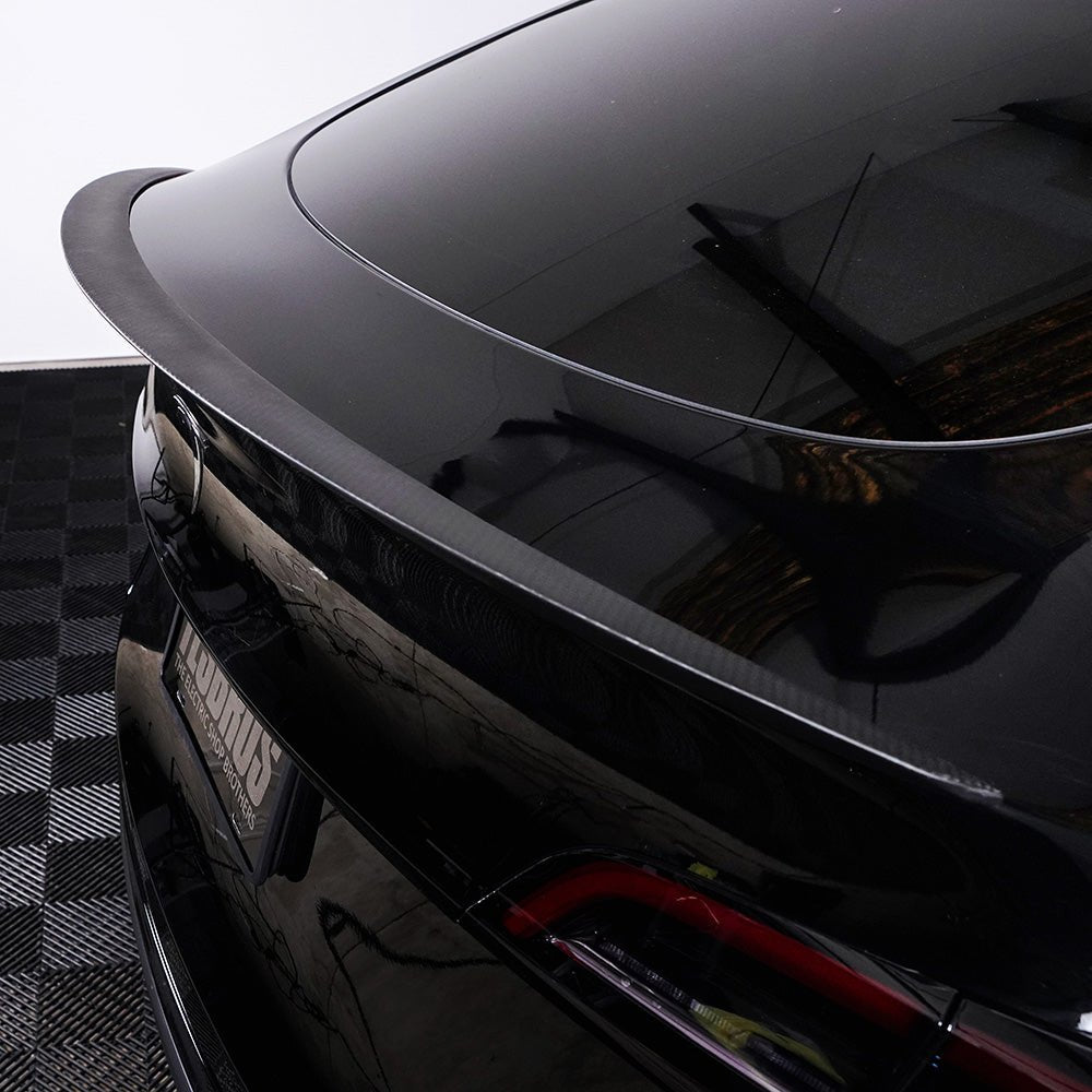 Carbon Fiber Rear Spoiler for Model Y -MFG-Y-SPLR-GLS- TESBROS