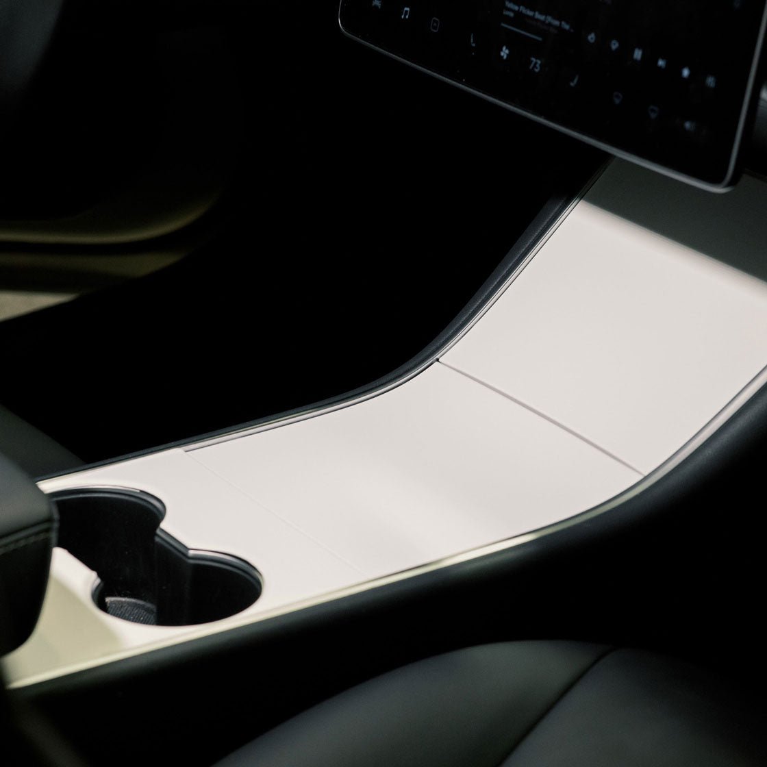 Center Console Wrap (Gen. 1 & 2 Available) for Model 3 / Y -TB-3Y-CC1.0-STNWHT- TESBROS