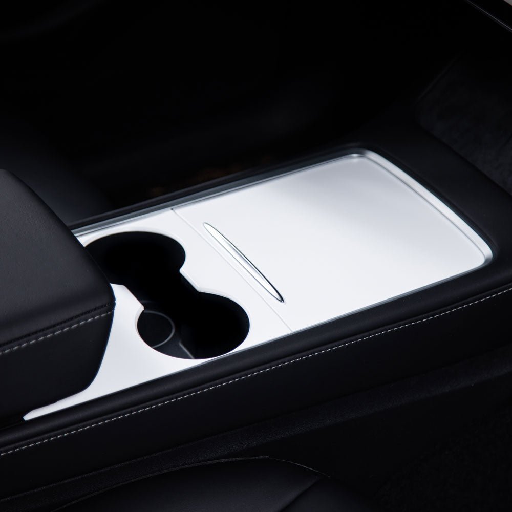 Center Console Wrap (Gen. 1 & 2 Available) for Model 3 / Y -TB-3Y-CC2.0-STNWHT- TESBROS