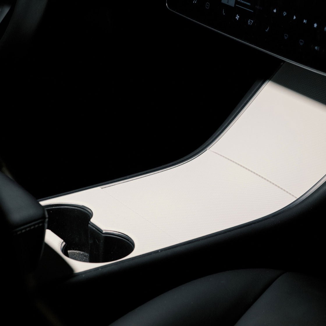 Center Console Wrap (Gen. 1 & 2 Available) for Model 3 / Y -TB-3Y-CC1.0-WHTCF- TESBROS