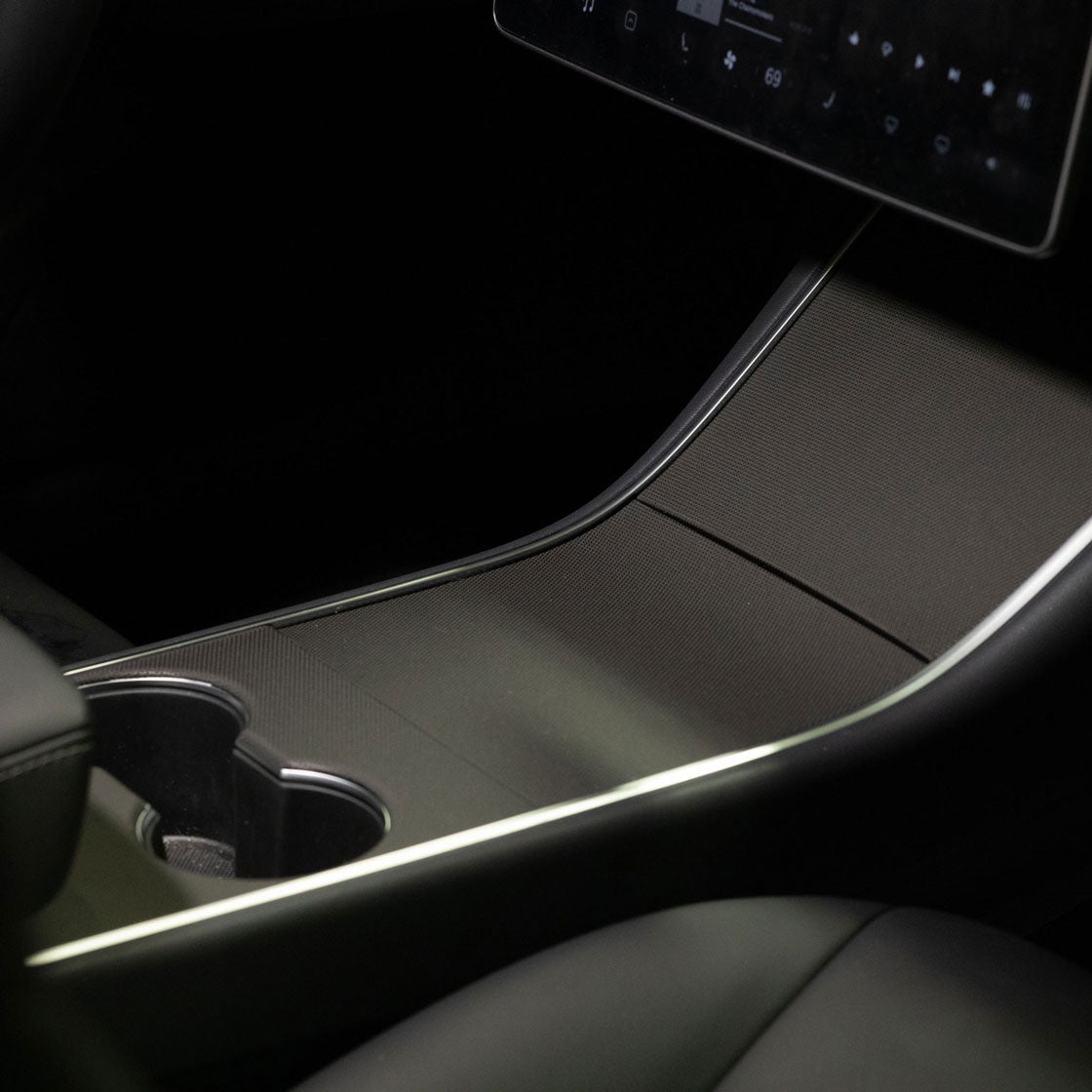 Center Console Wrap (Gen. 1 & 2 Available) for Model 3 / Y -TB-3Y-CC1.0-MTXBLK- TESBROS