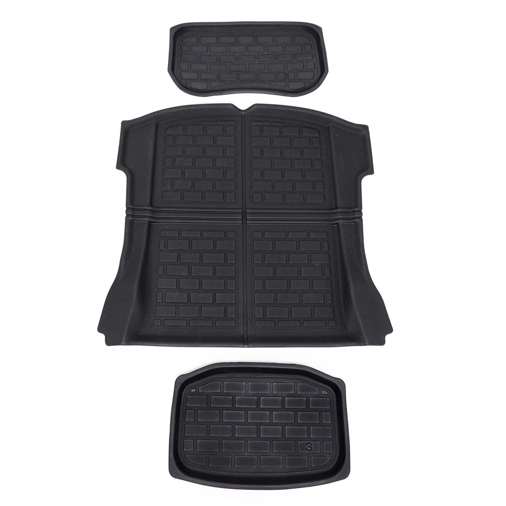 Complete Floor Mat Set for Model 3 -MFG-3-FM2.0-6PCS- TESBROS