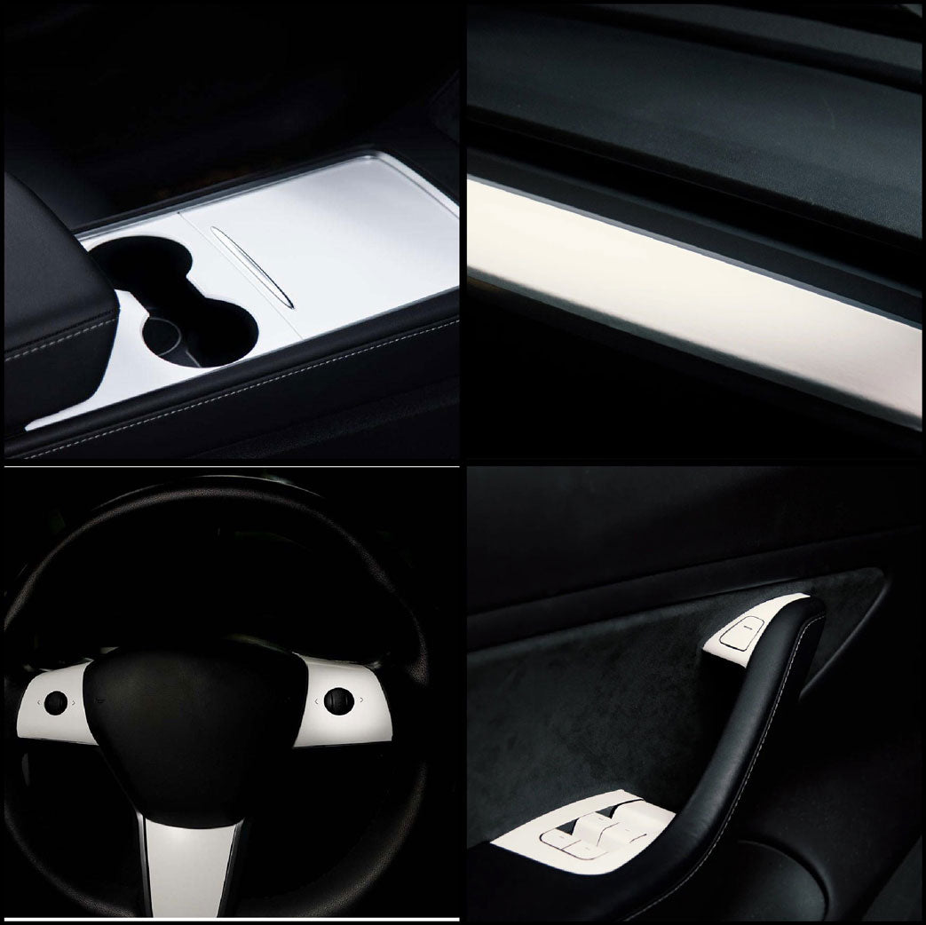 Interior Bundle Wrap for Model 3/Y -TB-3Y-BNDL-INT-2.0-STNWHT- TESBROS