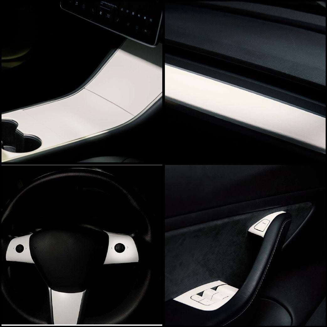 Interior Bundle Wrap for Model 3/Y -TB-3Y-BNDL-INT-1.0-STNWHT- TESBROS