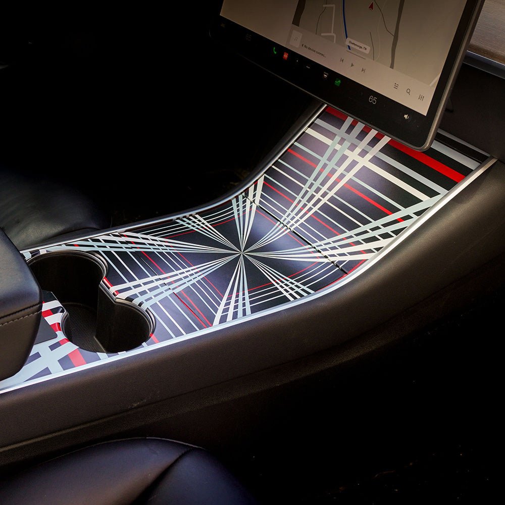 Plaid Center Console for Model 3/Y -TB-3Y-CC1.0-PLAID- TESBROS