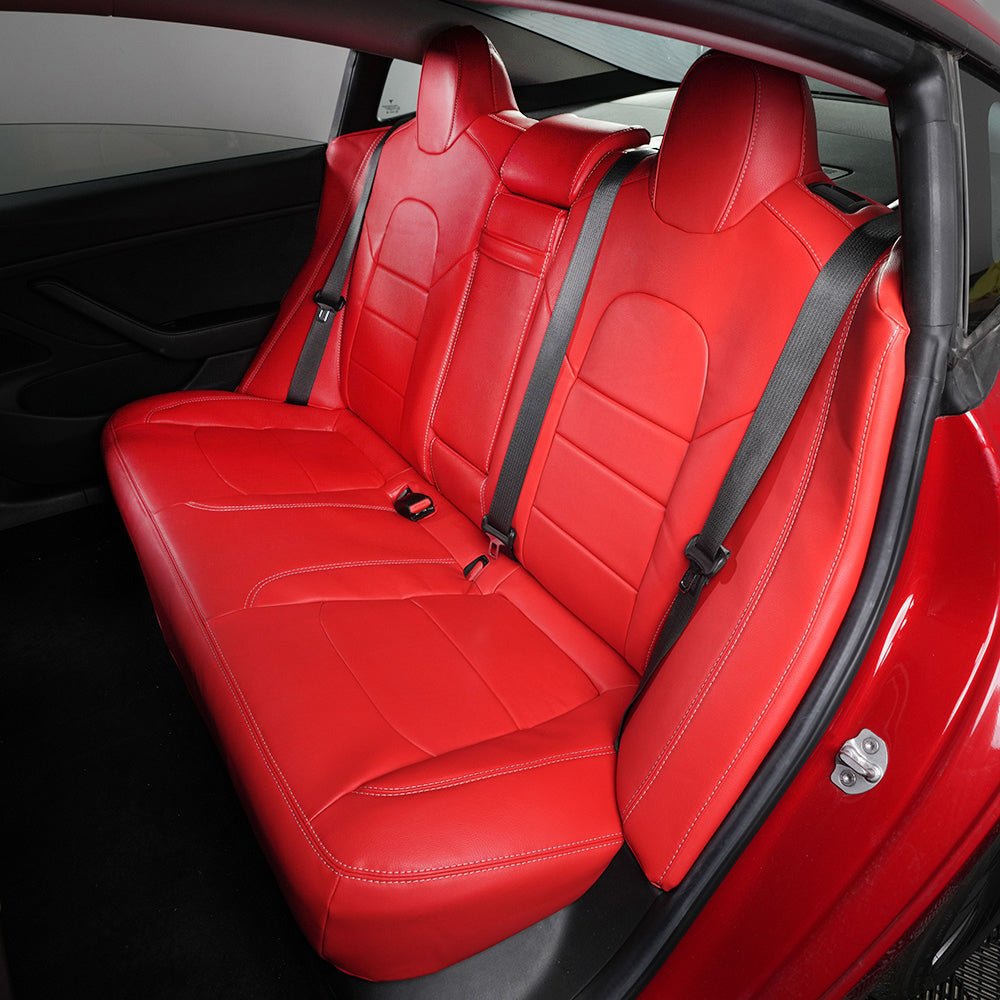 Premium Seat Covers for Model 3 -MFG-3-STCVR-RED- TESBROS